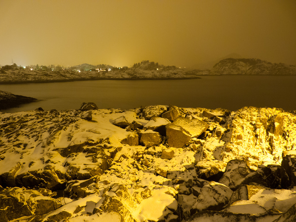 Tag 19: Nachts im Hafen von Kabelvåg