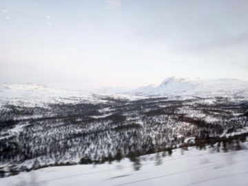 Saltfjellet an der Nordlandsbanen im Winter