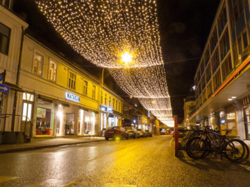 Trondheim Zentrum Lichtteppich